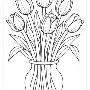 Floral coloring pages