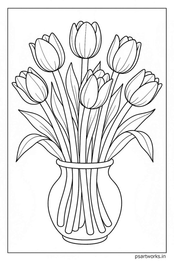 Floral coloring pages