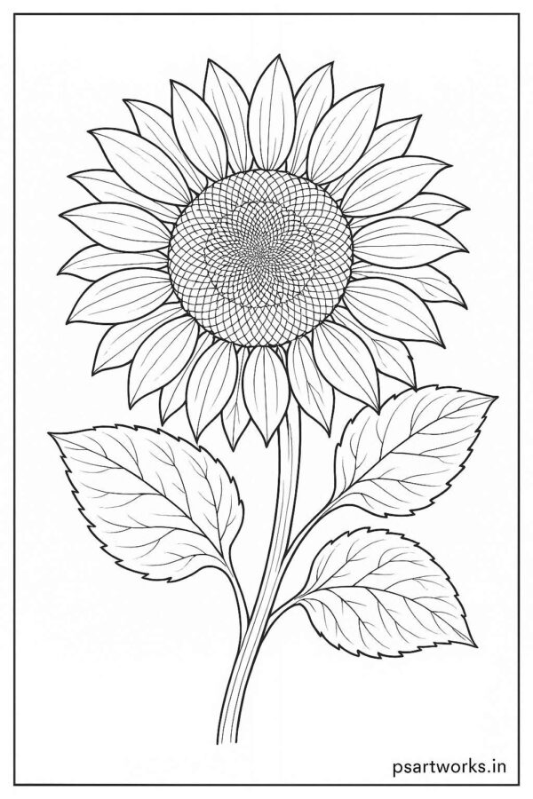 Floral coloring pages
