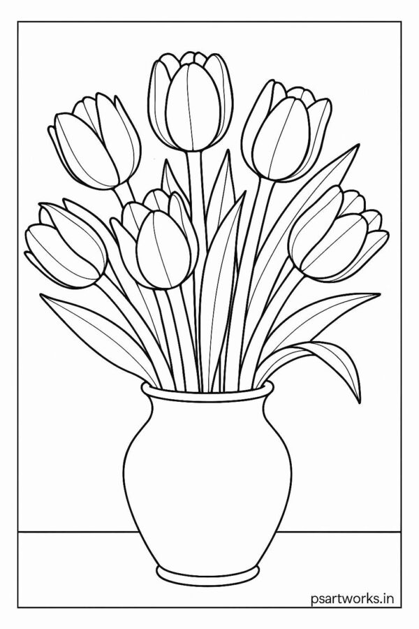 Floral coloring pages