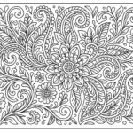 Floral design coloring pages for Adults