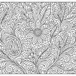 Floral design coloring pages for Adults