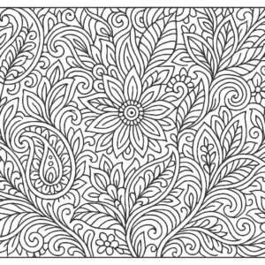 Floral design coloring pages for Adults