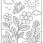 Flowers And Trees Coloring Pages