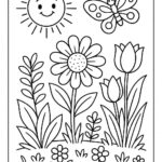 Flowers And Trees Coloring Pages