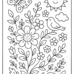 Flowers And Trees Coloring Pages
