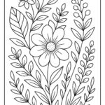Flowers And Trees Coloring Pages