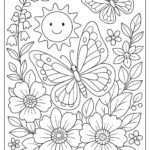 Flowers And Trees Coloring Pages