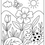 Flowers And Trees Coloring Pages