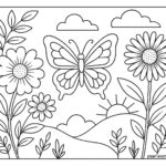Flowers And Trees Coloring Pages