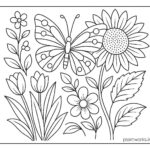 Flowers And Trees Coloring Pages