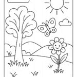 Flowers And Trees Coloring Pages