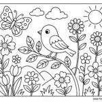 Flowers And Trees Coloring Pages