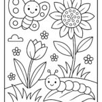 Flowers And Trees Coloring Pages