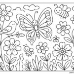 Flowers And Trees Coloring Pages