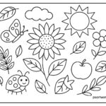 Flowers And Trees Coloring Pages