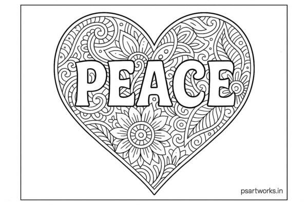 Heart coloring pages