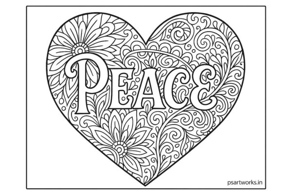 Heart coloring pages