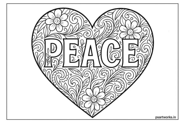 Heart coloring pages