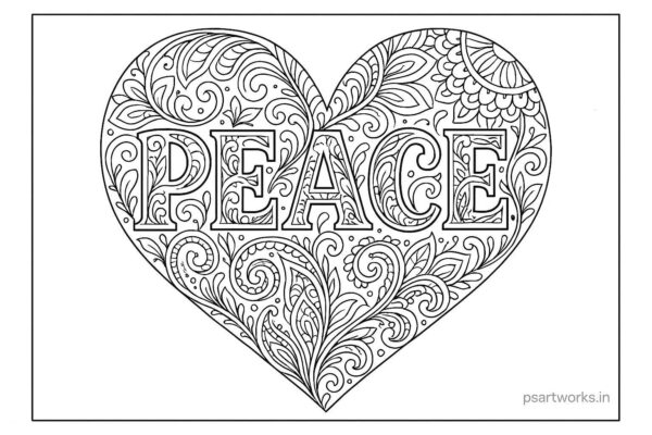 Heart coloring pages