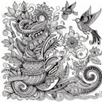 Indian Art Coloring Page