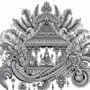 Indian Art Coloring Page