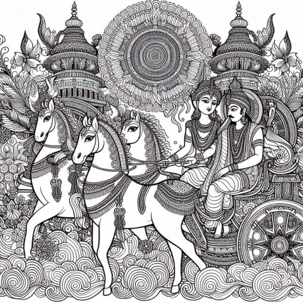 Indian Art Coloring Page