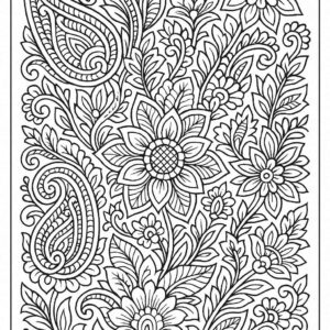 Indian Woman Art Coloring Page