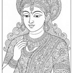 Indian Woman Art Coloring Page