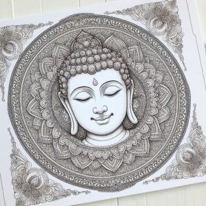 Lord Buddha coloring pages for Adults