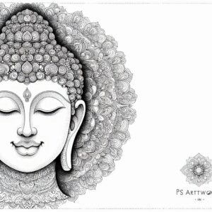 Lord Buddha coloring pages for Adults