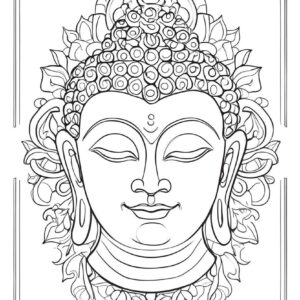 Lord Buddha coloring pages for Adults