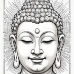 Lord Buddha coloring pages for Adults