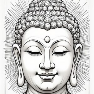 Lord Buddha coloring pages for Adults