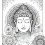 Lord Buddha coloring pages for Adults