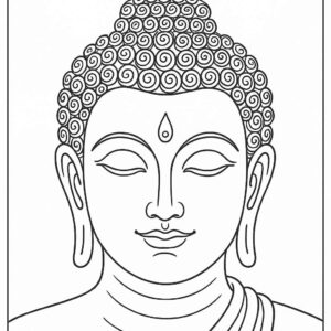 Lord Buddha coloring pages for Adults