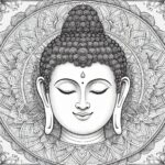 Lord Buddha coloring pages for Adults