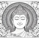 Lord Buddha coloring pages for Adults