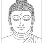 Lord Buddha coloring pages for Adults
