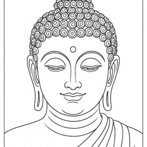 Lord Buddha coloring pages for Adults