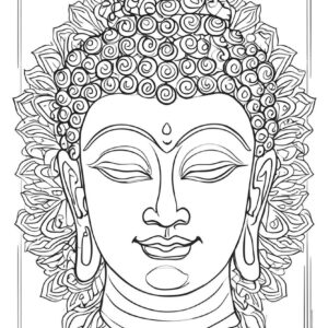 Lord Buddha coloring pages for Adults
