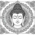 Lord Buddha coloring pages for Adults
