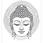 Lord Buddha coloring pages for Adults