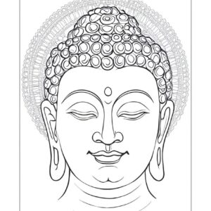 Lord Buddha coloring pages for Adults