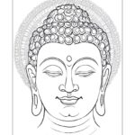 Lord Buddha coloring pages for Adults