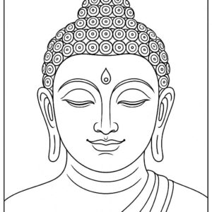 Lord Buddha coloring pages for Adults