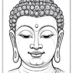 Lord Buddha coloring pages for Adults