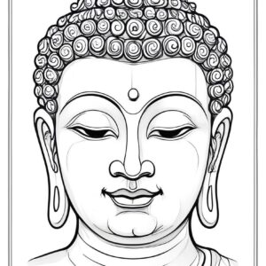 Lord Buddha coloring pages for Adults