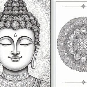 Lord Buddha coloring pages for Adults