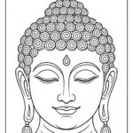 Lord Buddha coloring pages for Adults